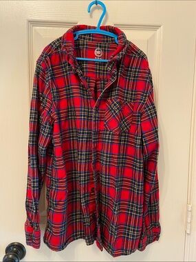 Wonder Nation Red Blue Plaid Flannel Shirt